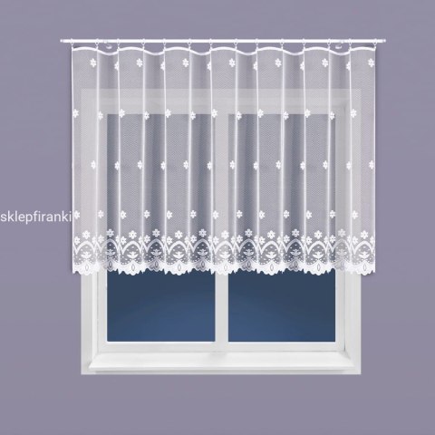 Firanka żakardowa na metry 004421 wysokość 140 cm kolor biały