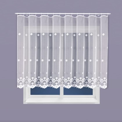 Firanka żakardowa na metry 004421 wysokość 160 cm kolor biały