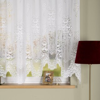 ADELA Firanka żakardowa odpasowana, szerokość 300 x wysokość 160cm, kolor 001 biały 361350/FOL/001/000161/1