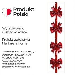 BROKATOWA KOKARDA Bieżnik NINA WODOODPORNA, 38x160cm, kolor 001 biały PBN333/KSP/C01/038160/1