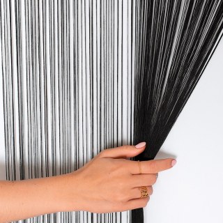 FABIO Makaron żakardowy gotowy, szerokość 100cm x wysokość 250cm, kolor 160 czarny 044409/PBP/160/100250/1