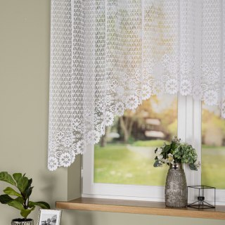 FAUSTYNA Firanka żakardowa gotowa, szerokość 250 x wysokość 120cm, kolor 001 biały 004411/FBL/001/250120/1