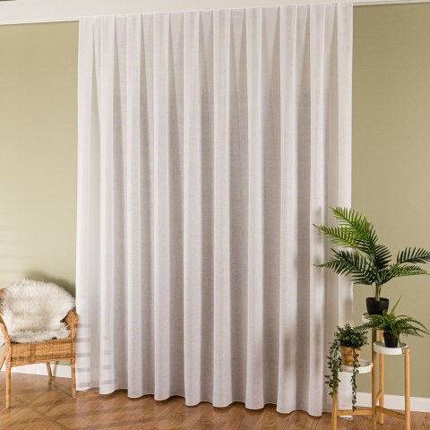 Firanka fantazyjna z ołowianką, wysokość 300cm, kolor 001 biały 424117/OLO/001/000300/1