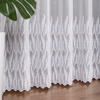 Firanka haftowana, wysokość 285cm, kolor 001 biały FH0034/768/001/000285/1