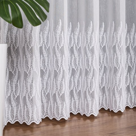 Firanka haftowana, wysokość 285cm, kolor 001 biały FH0034/768/001/000285/1