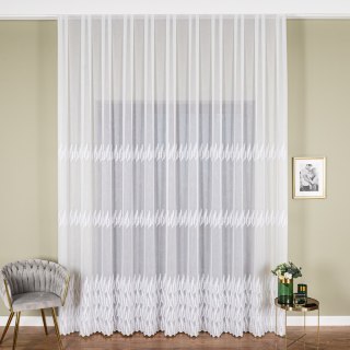 Firanka haftowana, wysokość 285cm, kolor 001 biały FH0034/768/001/000285/1