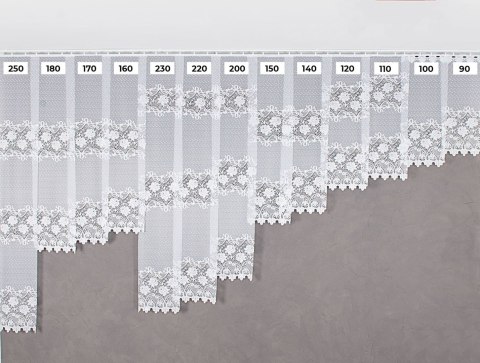 Firanka żakardowa na metry 017480 wysokość 230 cm kolor biały