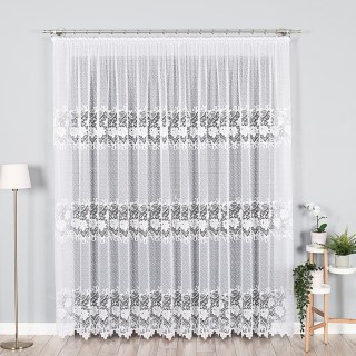 Firanka żakardowa na metry 017480 wysokość 230 cm kolor biały