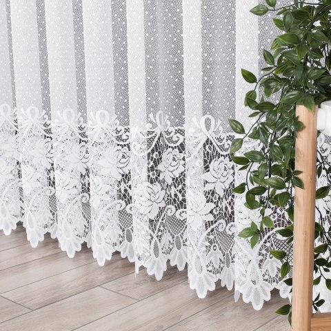 Firanka żakardowa na metry 017480 wysokość 230 cm kolor biały