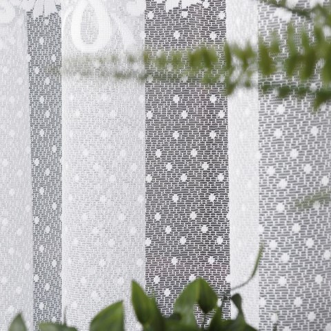 Firanka żakardowa na metry 017480 wysokość 230 cm kolor biały