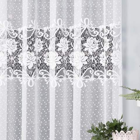 Firanka żakardowa na metry 017480 wysokość 230 cm kolor biały