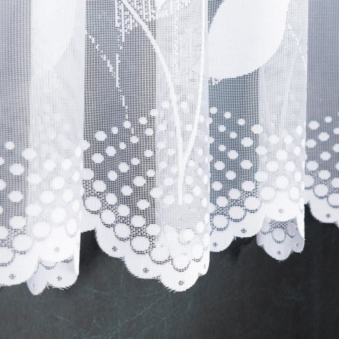 Firanka żakardowa ze wzorem po całości, wysokość 100cm, kolor 001 biały 023083/000/001/000100/1