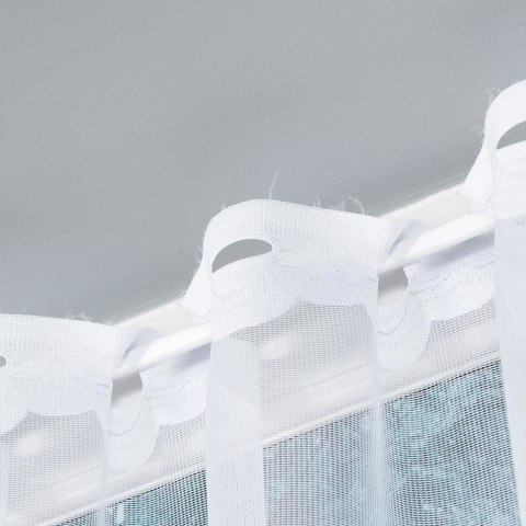 Firanka żakardowa ze wzorem po całości, wysokość 100cm, kolor 001 biały 023083/000/001/000100/1