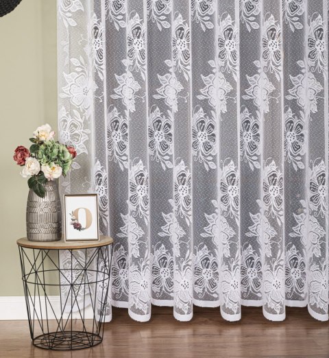 Firanka żakardowa na metry 004713 wysokość 250 cm kolor biały