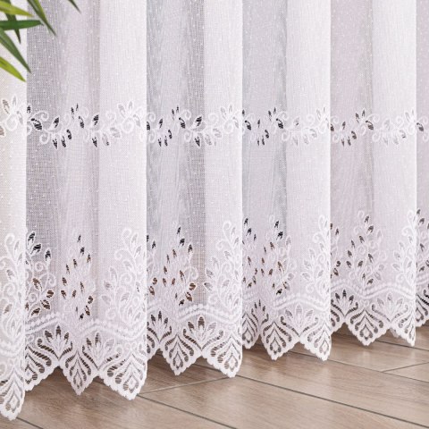 JAGODA Firanka żakardowa gotowa, szerokość 300 x wysokość 250cm, kolor 001 biały 018534/FBP/001/300250/1