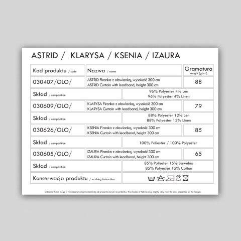 Próbnik ALLURE ASTRID+ KSENIA 030407/PRO/000/030626/1