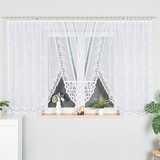 Firanka gotowa żakardowa ROZALIA 160x450 cm kolor biały