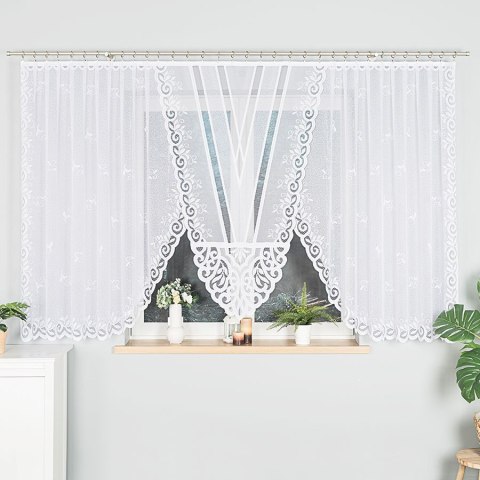 Firanka gotowa żakardowa ROZALIA 160x450 cm kolor biały