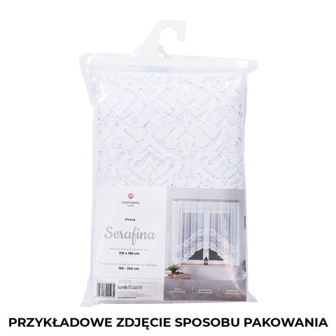 SARA Firanka żakardowa gotowa, szerokość 300 x wysokość 140cm, kolor 001 biały 044330/FBL/001/300140/1