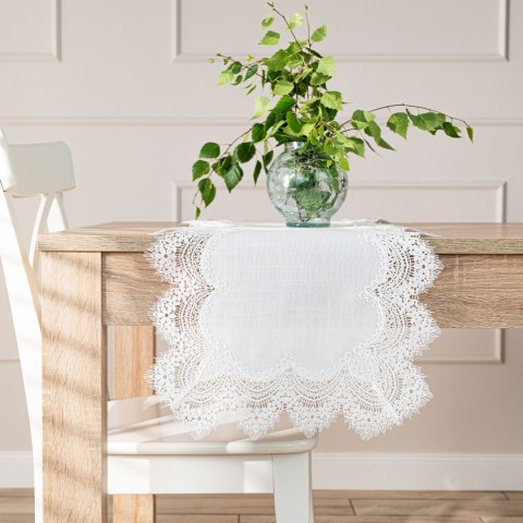 SERENA Bieżnik z gipiurą, szerokość 60cm x wysokość 120cm, kolor 001 biały 202531/KSP/001/060120/1
