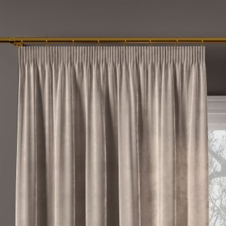 VELVI Zasłona gotowa na taśmie, szerokość 140 x wysokość 160cm, kolor 017 szaro-beżowy VELVI0/ZGT/017/140160/1