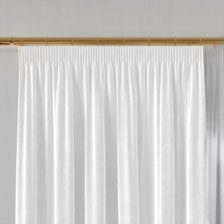 VELVI Zasłona gotowa na taśmie, szerokość 140 x wysokość 160cm, kolor 101 biały VELVI0/ZGT/101/140160/1