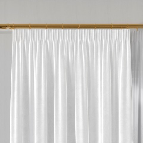 VELVI Zasłona gotowa na taśmie, szerokość 140 x wysokość 160cm, kolor 101 biały VELVI0/ZGT/101/140160/1