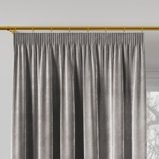 VELVI Zasłona gotowa na taśmie, szerokość 140 x wysokość 250cm, kolor 005 jasny szary VELVI0/ZGT/005/140250/1
