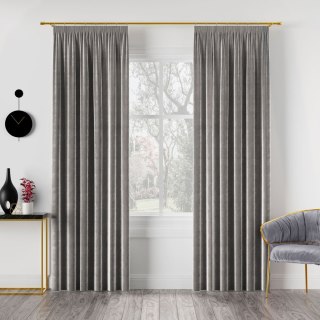 VELVI Zasłona gotowa na taśmie, szerokość 140 x wysokość 250cm, kolor 005 jasny szary VELVI0/ZGT/005/140250/1