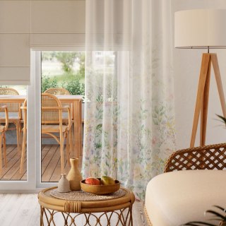 WIOSENNY OGRÓD Firanka z ołowianką WOAL wzór od dołu, wysokość 295cm, kolor 001 D00184/WOA/D01/000295/1