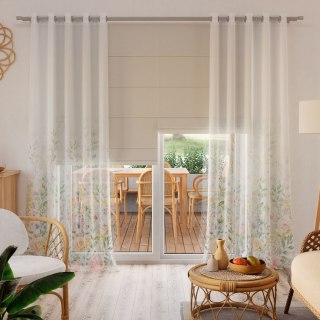 WIOSENNY OGRÓD Firanka z ołowianką WOAL wzór od dołu, wysokość 295cm, kolor 001 D00184/WOA/D01/000295/1