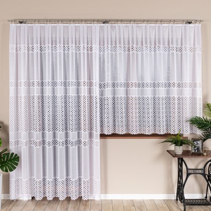 Firanka gotowa żakardowa ADRIANNA 250x300 cm kolor biały