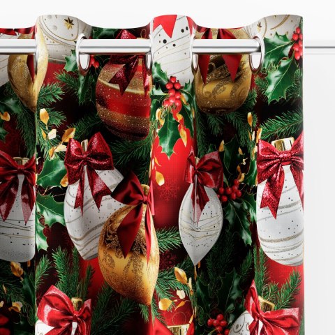 BOMBKI ZE ZŁOTYM Tkanina dekoracyjna NINA WODOODPORNA, 160cm, kolor 003 czerwony DBN332/NIW/003/160000/1