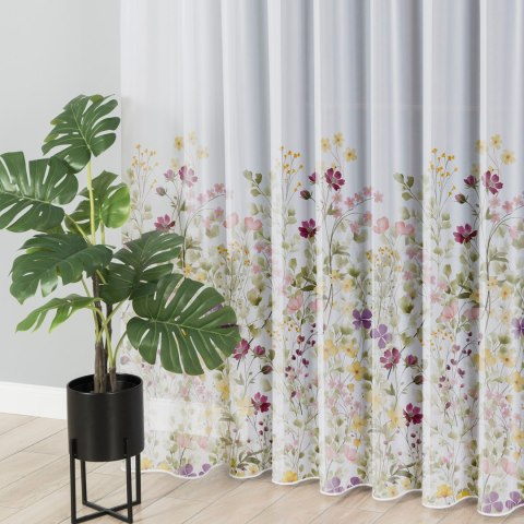 FLORINA Firanka z ołowianką WOAL wzór od dołu, wysokość 295cm, kolor 001 D00321/WOA/D01/000295/1