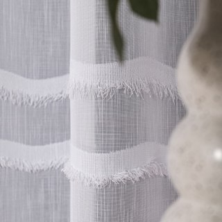 Firana fantazyjna z ołowianką, wysokość 300cm, kolor 001 biały 330068/OLO/001/000300/1