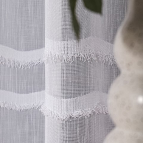 Firana fantazyjna z ołowianką, wysokość 300cm, kolor 001 biały 330068/OLO/001/000300/1