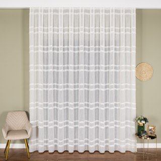 Firana fantazyjna z ołowianką, wysokość 300cm, kolor 002 offwhite 330068/OLO/002/000300/1