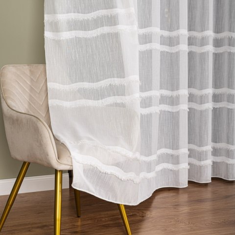 Firana fantazyjna z ołowianką, wysokość 300cm, kolor 002 offwhite 330068/OLO/002/000300/1