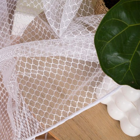 Firanka fantazyjna z ołowianką, wysokość 300cm, kolor 001 biały 475033/OLO/001/000300/1