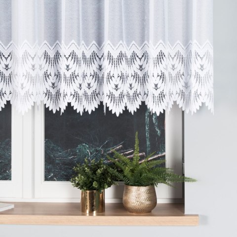 Firanka żakardowa na metry 018989 wysokość 130 cm kolor biały