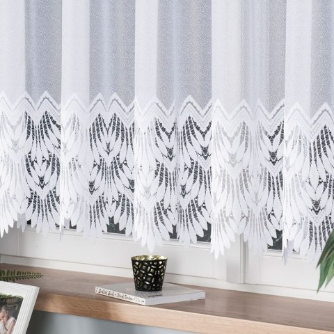 Firanka żakardowa na metry 018989 wysokość 130 cm kolor biały