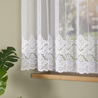 Firanka żakardowa na metry 015997 wysokość 155 cm kolor biały