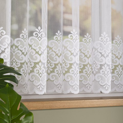 Firanka żakardowa na metry 015997 wysokość 155 cm kolor biały
