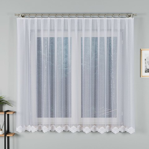 Firanka żakardowa na metry 023405 wysokość 160 cm kolor biały