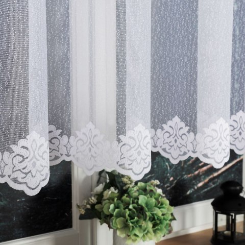 Firanka żakardowa na metry 023405 wysokość 160 cm kolor biały