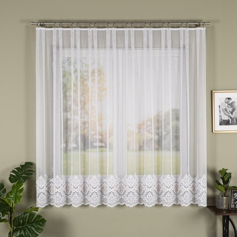 Firanka żakardowa na metry 015997 wysokość 175 cm kolor biały