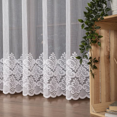 Firanka żakardowa na metry 011450 wysokość 250 cm kolor biały
