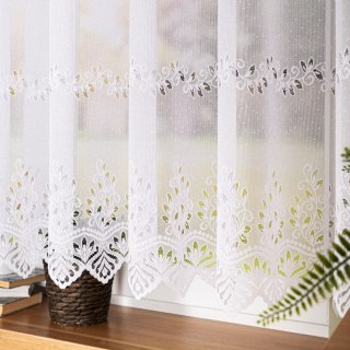 Firanka żakardowa na metry 018534 wysokość 120 cm kolor biały