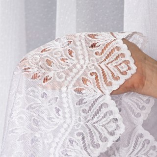 Firanka żakardowa na metry 018534 wysokość 120 cm kolor biały