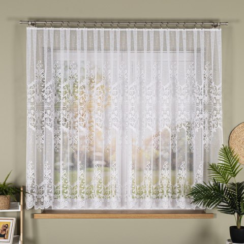 Firanka żakardowa na metry 019461 wysokość 160 cm kolor biały